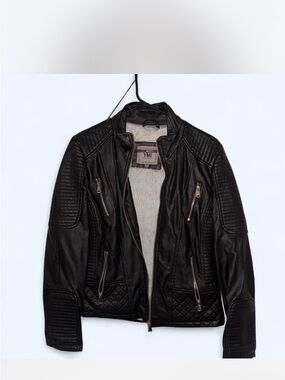 YMI Black Quilted Moto Jacket